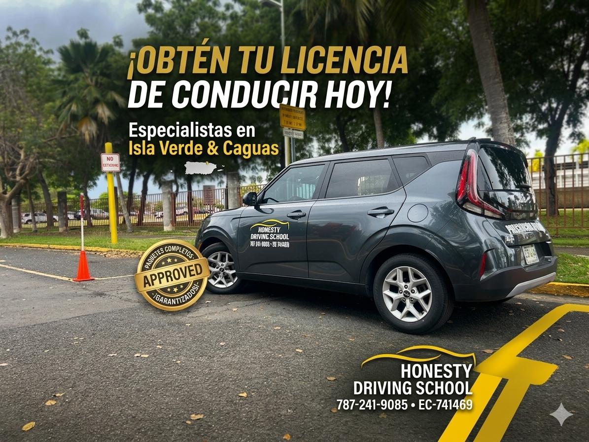 ¡Obtén tu licencia de conducir hoy! Honesty Driving School